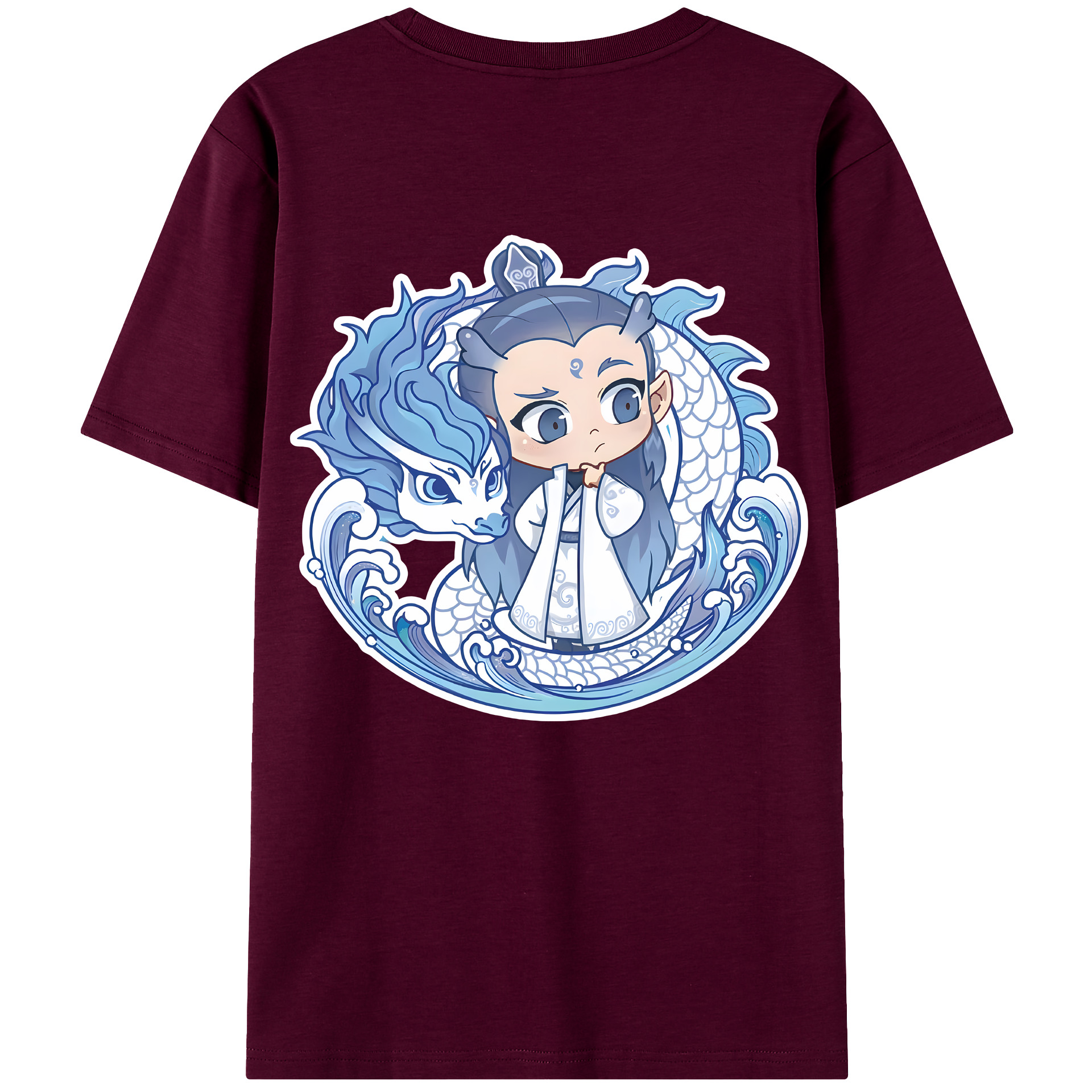 （画像用） Ne Zha 2 ナタ 魔童の大暴れ レディース半袖Tシャツ(バックプリント)